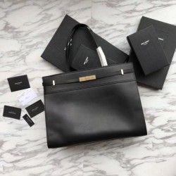 Replica Borsa a tracolla YSL Saint Laurent Medium Manhattan nera
