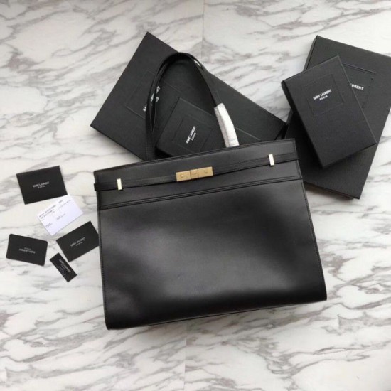 Replica Borsa a tracolla YSL Saint Laurent Medium Manhattan nera Replica Borsa a tracolla YSL Saint Laurent Medium Manhattan nera