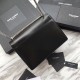 Replica Borsa YSL Saint Laurent Medium Sunset liscia nera argento