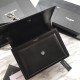 Replica Borsa YSL Saint Laurent Medium Sunset liscia nera argento