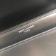 Replica Borsa YSL Saint Laurent Medium Sunset liscia nera argento
