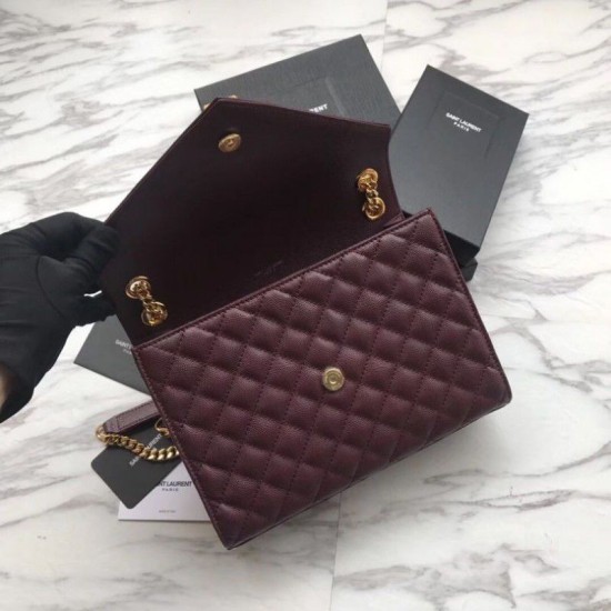 Replica Busta YSL Saint Laurent Piccola borsa Grain Embossed Claret Replica Busta YSL Saint Laurent Piccola borsa Grain Embossed Claret