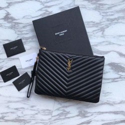 Replica YSL Saint Laurent Custodia per tablet Monogram Matelasse nera
