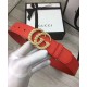 Replica Cintura in pelle con perla Double G Red Replica Cintura in pelle con perla Double G Red