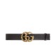 Replica Cinture con fibbia a doppia G con serpente Nero