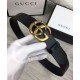 Replica Cinture con fibbia a doppia G con serpente Nero