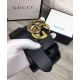 Replica Cinture con fibbia a doppia G con serpente Nero