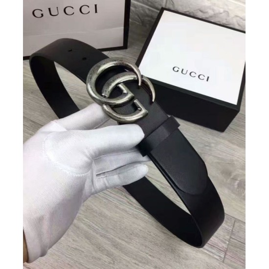 Replica Cinture con fibbia a doppia G Nero