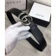 Replica Cinture con fibbia a doppia G Nero