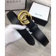 Replica Cinture con fibbia a doppia G Nero