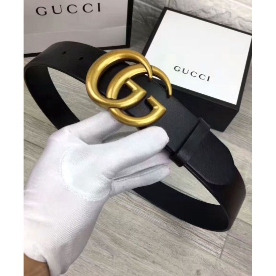 Replica Cinture con fibbia a doppia G Nero
