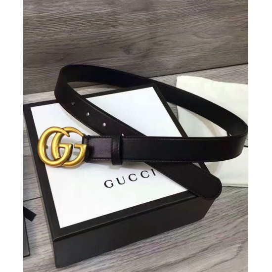 Replica Cinture con fibbia a doppia G Nero