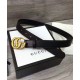 Replica Cinture con fibbia a doppia G Nero