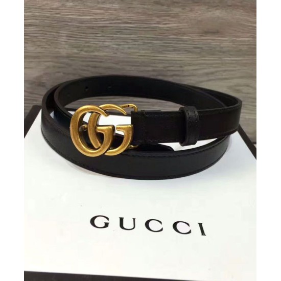 Replica Cinture con fibbia a doppia G Nero