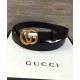 Replica Cinture con fibbia a doppia G Nero