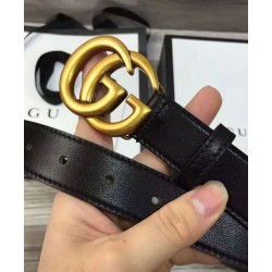 Replica Cinture con fibbia a doppia G Nero