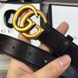 Replica Cinture con fibbia a doppia G Nero