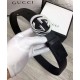 Replica Cinture Cuoio Signature in cuoio Nero Argento Nero
