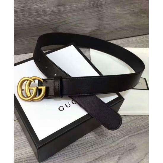 Replica Cinture con fibbia a doppia G Nero