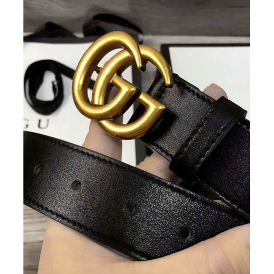 Replica Cinture con fibbia a doppia G Nero
