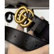 Replica Cinture con fibbia a doppia G Nero