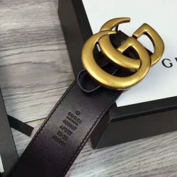 Replica Cinture con fibbia a doppia G Nero