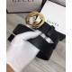 Replica Cuoio Signature in cuoio Cintura Nera Oro