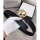 Replica Cuoio Signature in cuoio Cintura Nera Oro