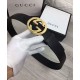 Replica Cuoio Signature in cuoio Cintura Nera Oro