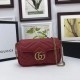 Replica GG Marmont matelasse Borsa in pelle Super Mini 476433 Rosso