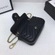 Replica GG Marmont matelasse Borsa in pelle Super Mini 476433 Nero