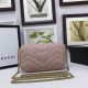 Replica GG Marmont matelasse Borsa in pelle Super Mini 476433 Rosa
