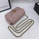 Replica GG Marmont matelasse Borsa in pelle Super Mini 476433 Rosa