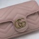 Replica GG Marmont matelasse Borsa in pelle Super Mini 476433 Rosa