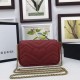 Replica GG Marmont matelasse Borsa in pelle Super Mini 476433 Rosso