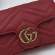 Replica GG Marmont matelasse Borsa in pelle Super Mini 476433 Rosso