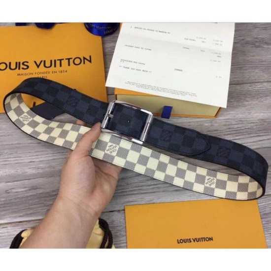 Replica M0040Q Reverso 40mm Damier Azur e Damier Graphite Canvas Buckle