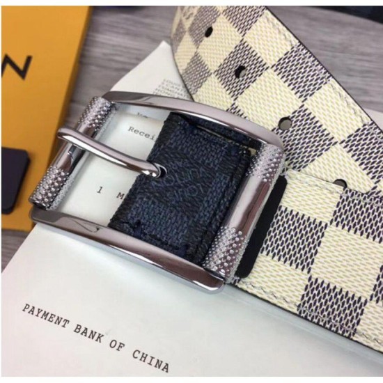 Replica M0040Q Reverso 40mm Damier Azur e Damier Graphite Canvas Buckle
