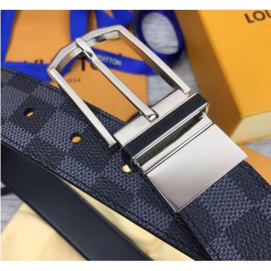 Replica Pont Neuf 35mm Cinture Damier Cobalt Canvas M6067S