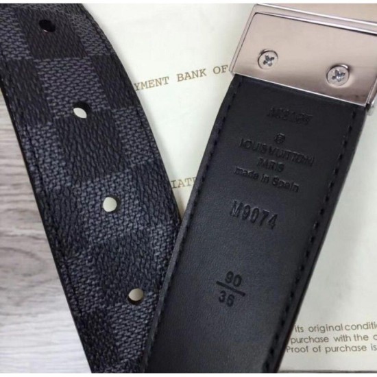 Replica Pont Neuf 35mm Cinture Damier Cobalt Canvas M6067S