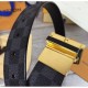 Replica M6067S Pont Neuf 35mm Cinture Damier Cobalt Canvas Gold Buckle