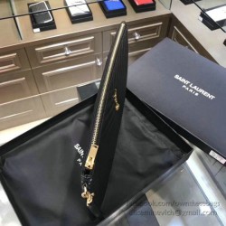 Replica Pochette Saint Laurent nera con hardware oro Replica Pochette Saint Laurent nera con hardware oro