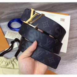 Replica Supreme x Monogram Belt Fibbia in oro nero