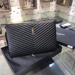 Replica Pochette Saint Laurent nera con hardware oro