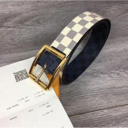 Replica Reverso 40mm Damier Azur e Damier Graphite Canvas Gold Buckle