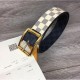Replica Reverso 40mm Damier Azur e Damier Graphite Canvas Gold Buckle