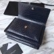 Replica Borsa YSL Saint Laurent Media da sole lucida blu coccodrillo a rilievo