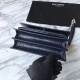 Replica Borsa YSL Saint Laurent Media da sole lucida blu coccodrillo a rilievo