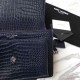 Replica Borsa YSL Saint Laurent Media da sole lucida blu coccodrillo a rilievo