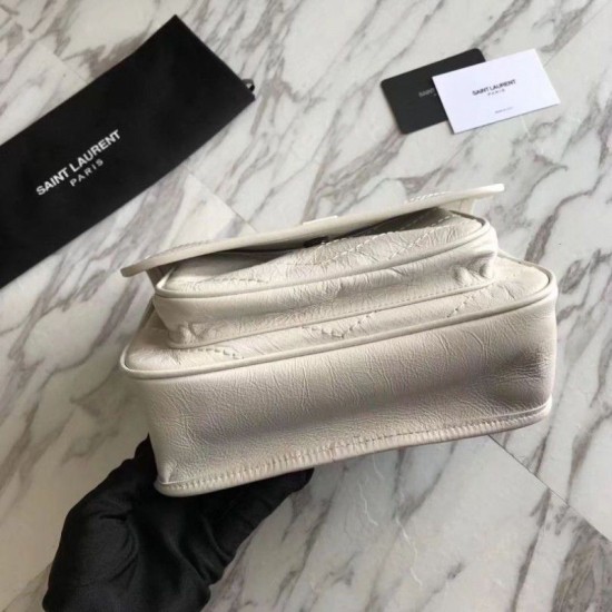Replica Borsa YSL Saint Laurent Niki catena media bianca